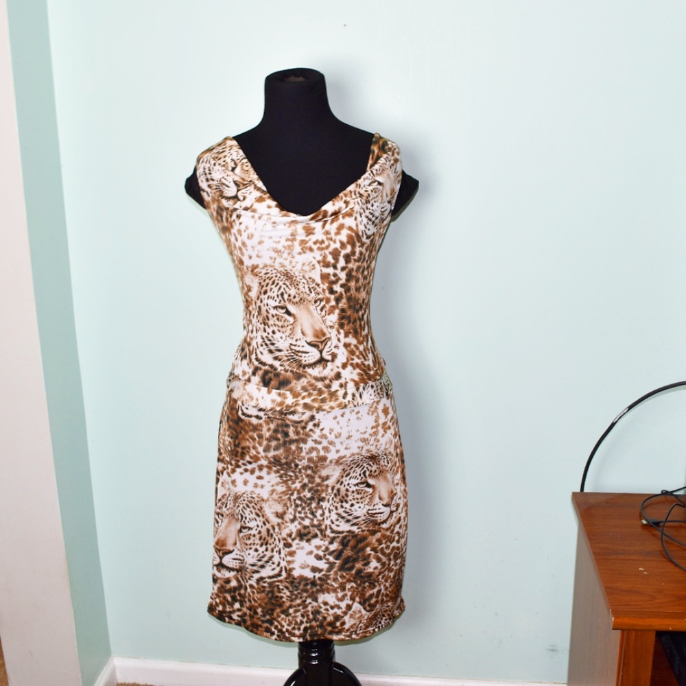 Beautiful Cheetah Print Silky Dress